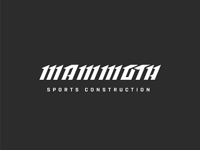 Mammoth Sports Construction Concept branding concept construction custom custom type italic logo logotype mammoth repetition sports tough turf type typography