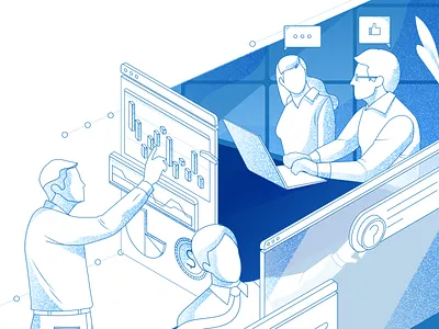 Grid Layout #2 api illustration network networking socialmedia technology work