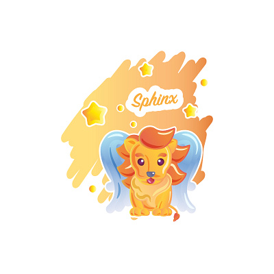 Sphinx adobe illustrator animals cute design illustration lion sphinx vector winged lion