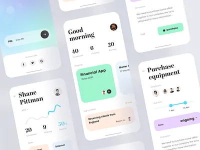Work assistant APP 2 app design ui ux