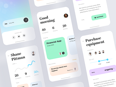 Work assistant APP 2 app design ui ux