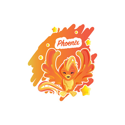 Phoenix adobe illustrator animals bird cute design illustration mythical creature phoenix vector