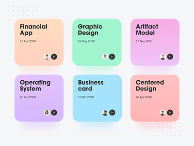 Work assistant APP card app design ui ux