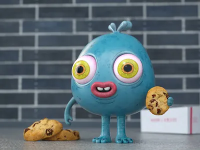 cookies 3d character cinema4d