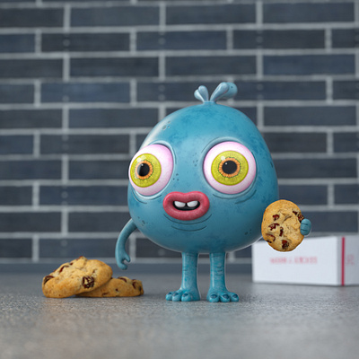 cookies 3d character cinema4d