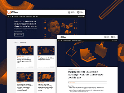 The Block Genesis Sub Brand ui visual design website
