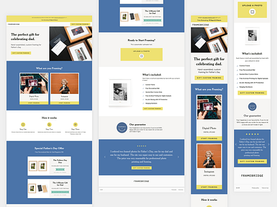 Framebridge Father's Day - Overview design ecommerce exploration landing page overview ui visual design webdesign