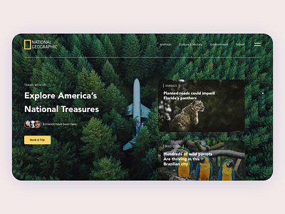 Nat Geo - New Concept branding design firstshot flat landingpage minimal ui ux web website