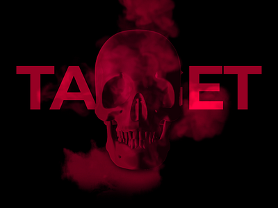 Target Eliminated after effects animation black explosion fire flame motion red skull smoke