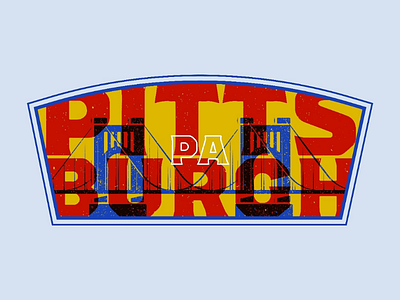 The City of Bridges Badge badge bridge city pittsburgh typography vector