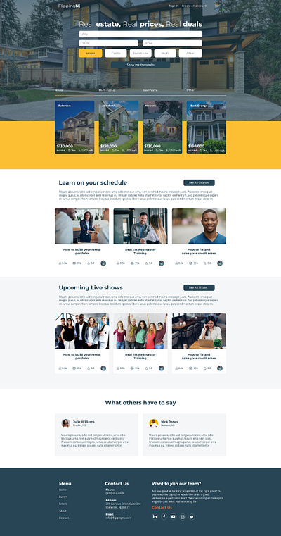 Flippin Nj Real Estate Redesign branding design ui uidesign web website wordpress