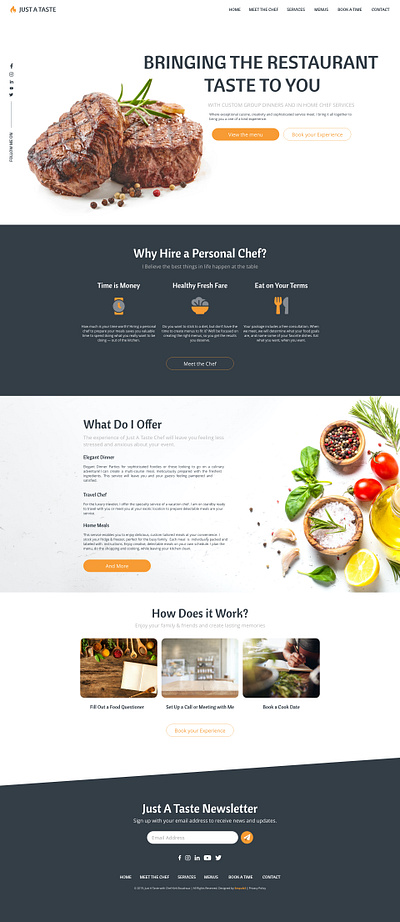 Just A Taste Website Design design ui uidesign ux web website wordpress