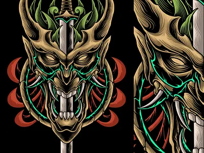 samurai battousai artwork battousai japan japanese japanese art mask ninja samurai