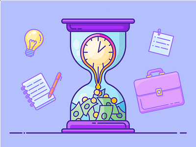 Time management ecommerce eshop flat illustration marketing time timemanagement vector work