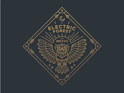 Electric Forest Badge badge design electric forest festival owl
