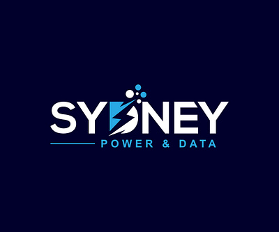 Logo Design for Sydney Power & Data branding business creative design custom data graphic design logo design minimalist power professional sydney technology unique design wordmark