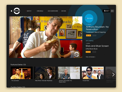 Ovation TV - Signed In Experience design ui ux uxui video
