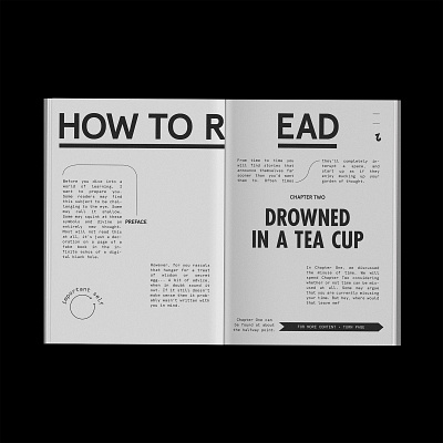 How To R ead book books layout read spread tea zine