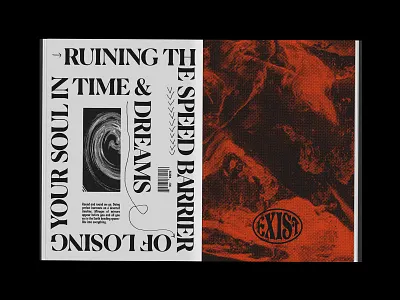 Ruin the speed barrier barrier dreams orange soul speed time type typography zine zines