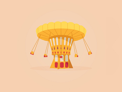 Carousel carousel illu illustration illustrator simple vector yellow