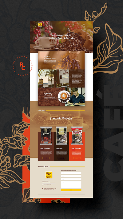 Veredas Cafe Wip coffee golden ratio uiux website wip