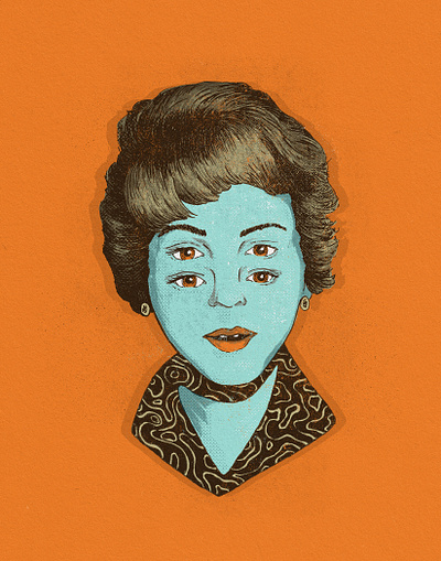 Four Eyed Betty drawing four eyes illustration ink poster texture woman