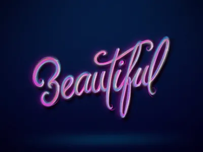 Lettering lettering purple