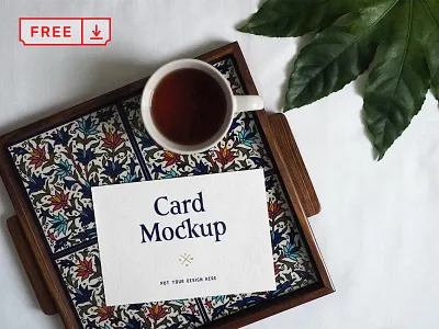 Free One Card PSD Mockup branding card design download free freebie identity logo mockup mockups postcard psd template typography