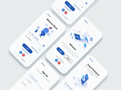 Login UI app login app signup clean create account design email receipt illustration login mobile app psd shot sign in signup socialmedia splash ui ui ux ux vector white