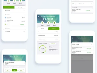 TD Banking App Concept accounts banking clean minimalist modern transactions uidesign uiux