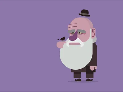 Charles Darwin book cartoon character character design evolution flat galapagos illustration vector