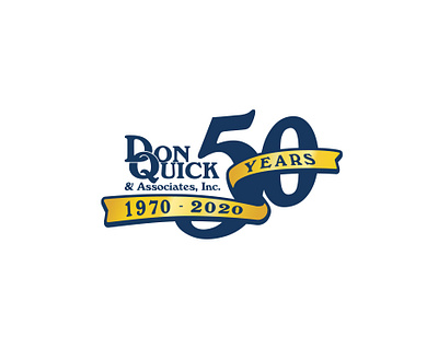 Don Quick Anniversary Logo 50 business anniversary logo ribbon