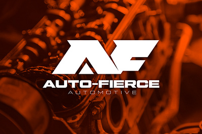 Auto-Fierce image automotive brand branding logo logodesign mechanic orange vector