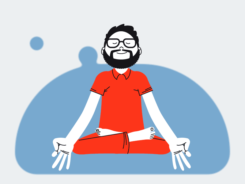 Meditation animation characterdesign loop animation motion design