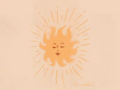Le Soliel Illustration drawing illustration procreate