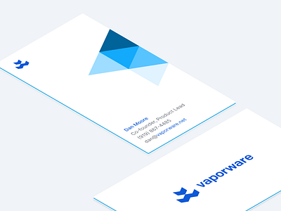 Vaporware® Business Cards brand identity business card design isometric