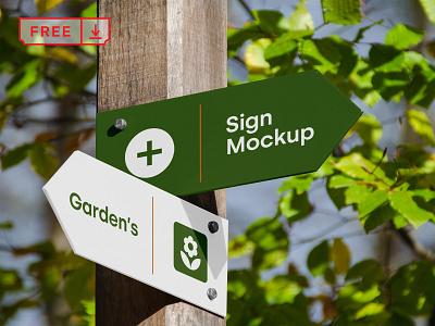 Free Wayfinding & Signage PSD Mockup branding design download free freebie identity logo mockup mockups psd sign template typography wayfinding