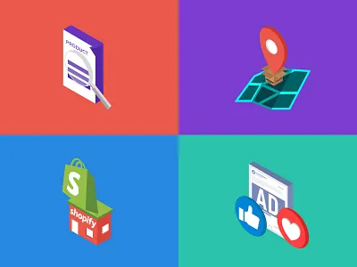 Product Research Icons 2d branding dribbble flat design icon identity illustration logo shot vector