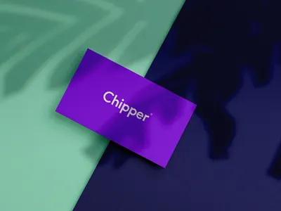 Chipper Biz Card business card finance logo sans serif simple violet