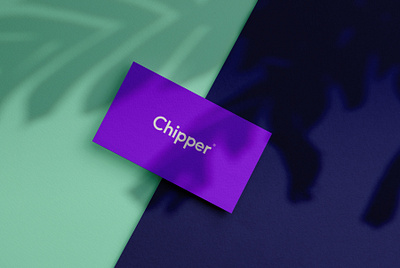 Chipper Biz Card business card finance logo sans serif simple violet