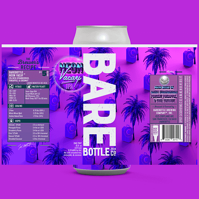 Neon Vacay IPA - Craft Beer Packaging Design branding craft beer design illustration logo package design photo photoshop vector