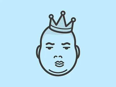 The Notorious B I G animation design flat graphic design icon illustration illustrator logo minimal rapper