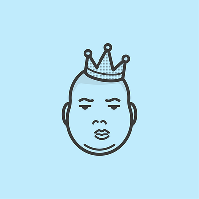 The Notorious B I G animation design flat graphic design icon illustration illustrator logo minimal rapper