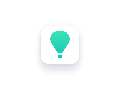 Balloon Fiesta Icon app app design app icon balloon branding clean design gradient hot air ballon icon ios minimal simple ui ux