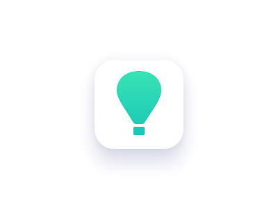 Balloon Fiesta Icon app app design app icon balloon branding clean design gradient hot air ballon icon ios minimal simple ui ux