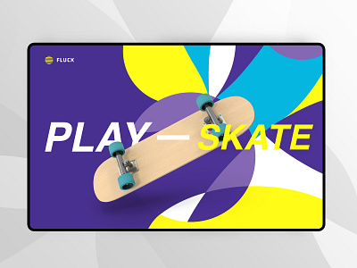 Flucx 3d color design fun landing page design ui