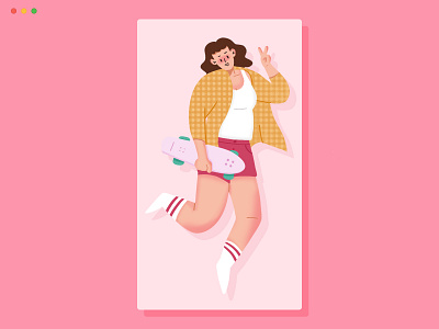 Hey Girl design girl illustration people ui