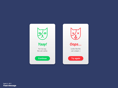Daily UI #011 - Flash Message adobexd daily ui dailyui design graphic design icon illustration typography ux vector
