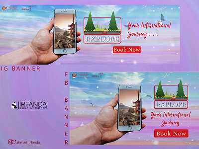 SOCIAL MEDIA BANNER | INTERNATIONAL TRAVEL CAMPAIGN adobe adobe illustrator adobe photoshop banner horizontal banner international socialmedia travel travel agency