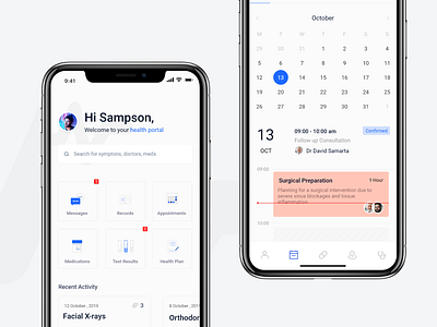 Health Service App app clean design doctor find health healthcare healthy interface ios iphone manage medical medicine minimal search sick ui ux web